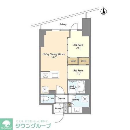 コンフォリア竹ノ塚イーストの物件間取画像